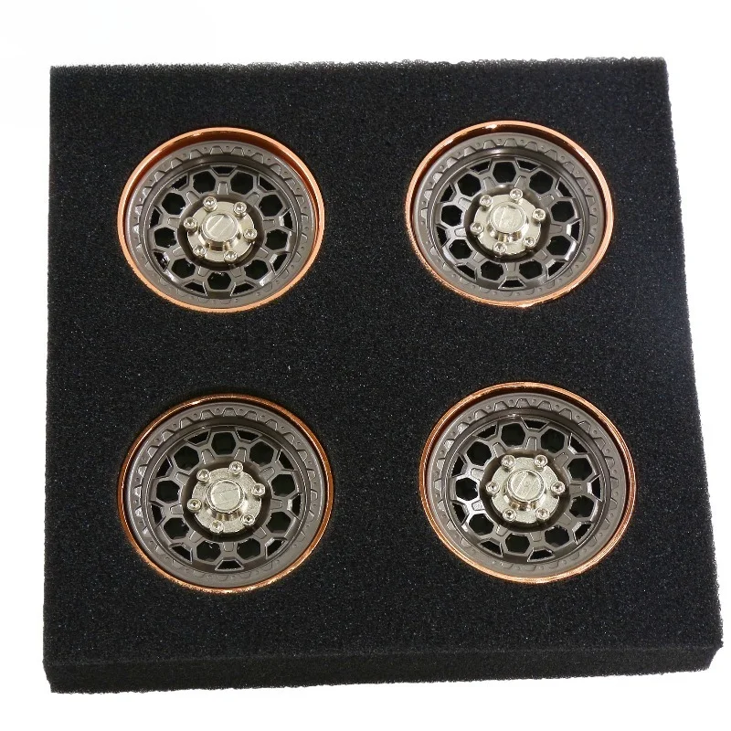 

4PCS CNC Aluminium 1.3" Beadlock Wheel Rim Wheel Hub for TRX4M Axial SCX24 FMS FCX24 1/18 1/24 RC Crawler Car Upgrades