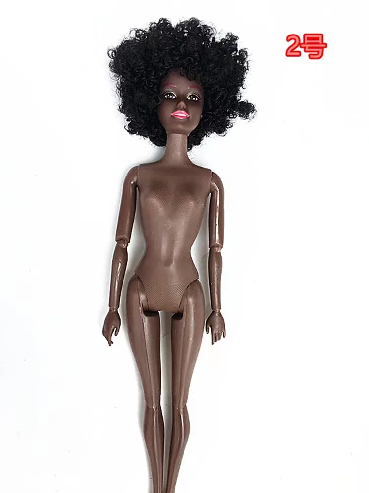 

1/6 inch 30cm Carbon Black African Doll 11 Joint Naked Doll Black Skin Play Doll Accessories Toy