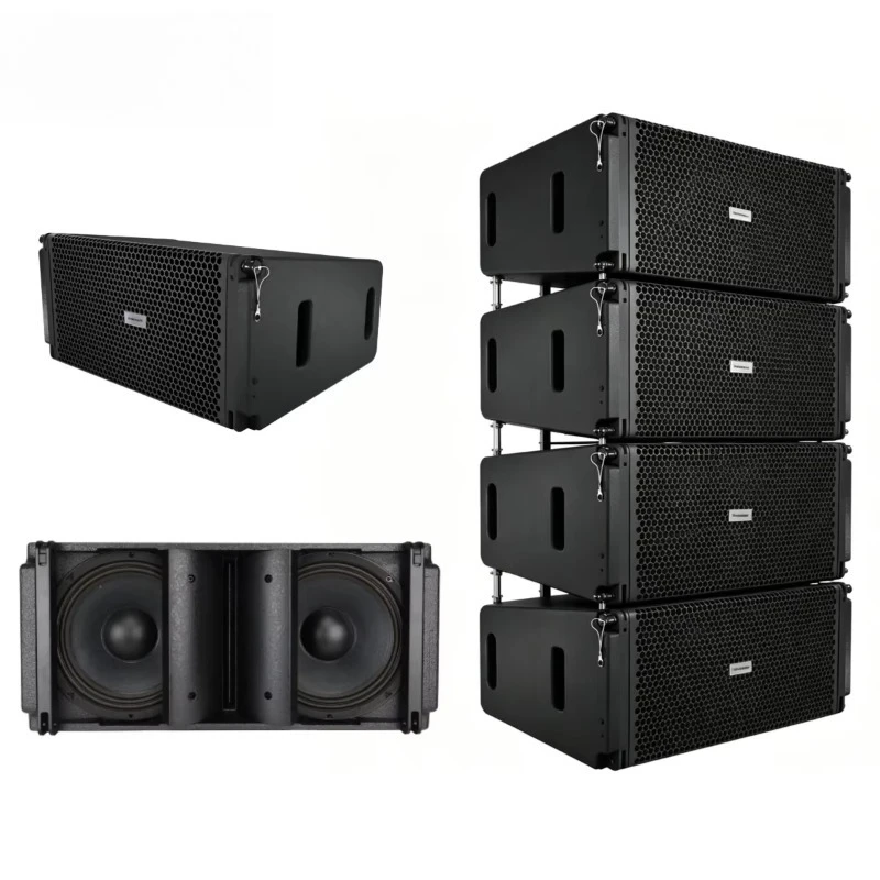 500W Dual 10 Inch Birch Plywood Passive Line Array Speaker 126dB SPL for Church Concert Stadium Auditorium Audio System