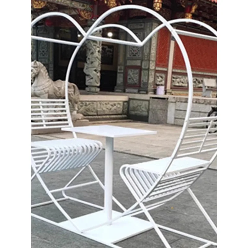 

Internet famous Bird's Nest swing chairs, iron art, love type leisure tables and chairs, outdoor scenic spots