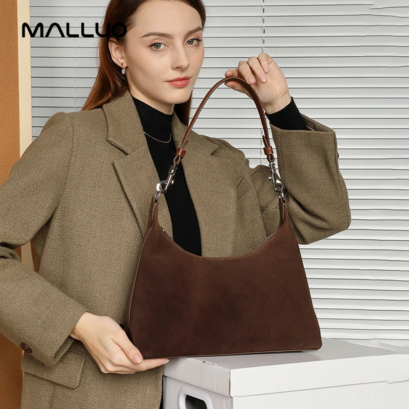 

Women's Frosted Cow Leather Durable Shoulder Bag Female Retro Cowhide Handbags for Ladies Fashion Designer Luxury Bags for Lady