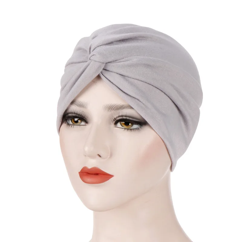 Forehead Cross Muslim Hat for Women Turban Islamic Clothing for Women Inner Hijab Solid Color Hijab Bonnets