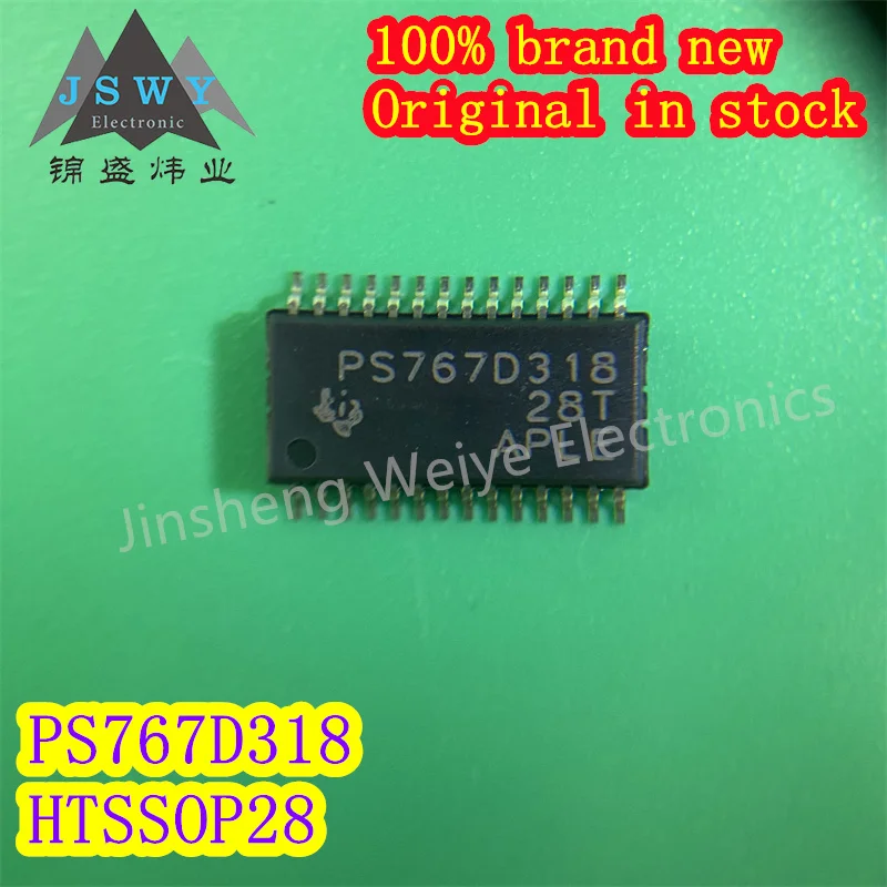 

3 pieces Free Shipping TPS767D318PWPR TPS767D318 PS767D318 New HTSSOP-28 Dual Channel Low Dropout Voltage Regulator IC