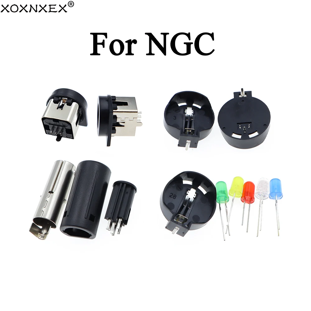 For NGC Color Power LED Kit Capacitor Battery Holder Kit For NGC Battery Upgrade Receiving Connector Replace Parts