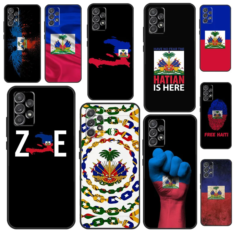 Haiti Haitian Flag For Samsung Galaxy A05 A06 A56 A36 A26 A16 A22 A32 A52 A54 A34 A14 A55 A15 A53 A33 A35 Case