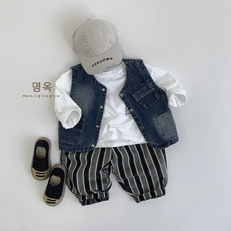 2025 Autumn New Children Long Sleeve T Shirts Letter Print Girls Cotton Casual Bottoming Tops Boys Versatile Tees Kids Clothes