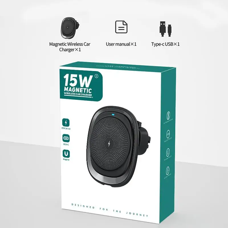 Wireless Car Charger Auto-Clamping Holder Wireless Car Mount Holder Type-C Fast Charging Auto Clamping Automobile Charger Phone
