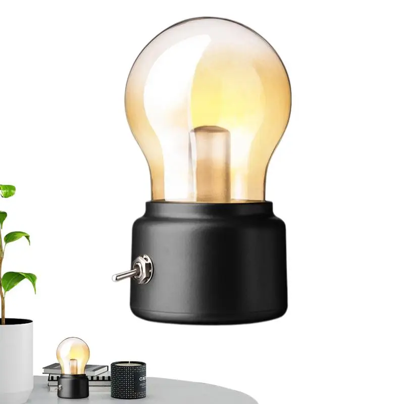 Night Table Lamp Bedside Vintage USB Bulb Lamp Bedroom Lights Novelty Lighting Bulb For Cafe Living Room Children's Room Bedroom