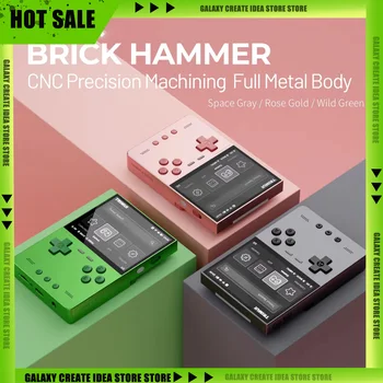 TRIMUI Brick Hammer Retro Przenośna Konsola do Gier z Ekranem IPS 3.2'', Całkowicie Metalowa Konstrukcja CNC, System Linux, Urządzenie do Gier Wideo