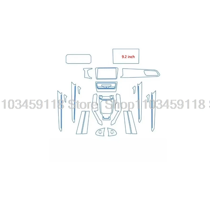 TPU Transparent Film For Volkswagen VW T-Roc TRoc 2021-2025 Interior Sticker Center Console Gear Navigator Door Car Accessories