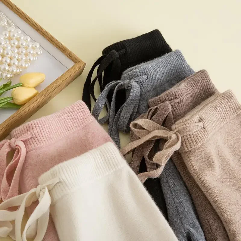 

Элегантные женские флисовые брюки с облачным узором, трикотажная верхняя одежда длиной до пола с высокой талией для модного австралийского XT1569