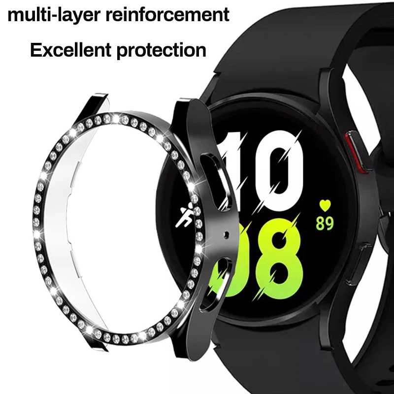 Single row diamond hollow watch protective case suitable for Samsung's 5th generation series products