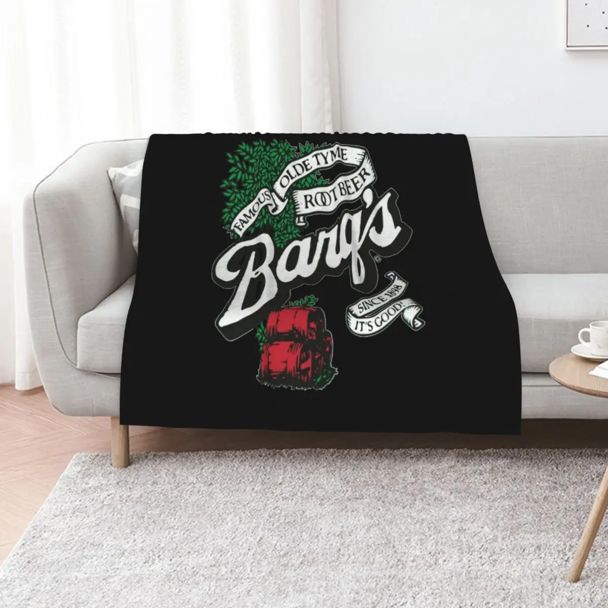 

Barq's Root Beer Logo Classic T-Shirt Throw Blanket Decorative Sofas for babies Soft Plush Plaid Plaid Blankets