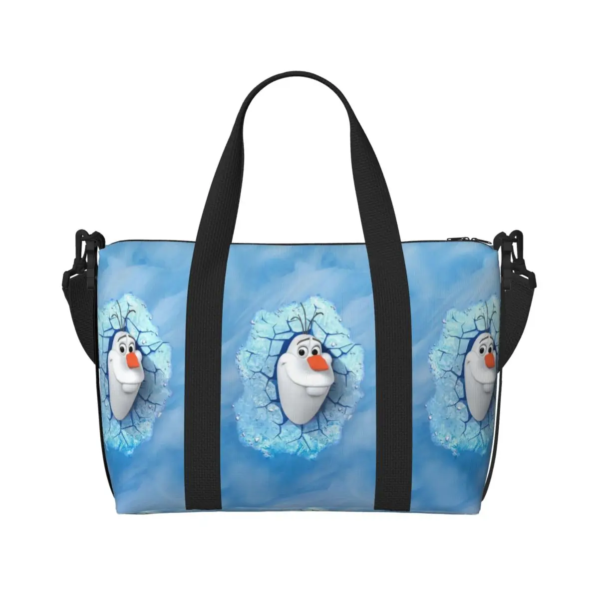 

Сумка-тоут с мультяшным принтом «Холодное сердце» для женщин, большая вместительная забавная сумка для спортзала, пляжа, путешествий, на плечо