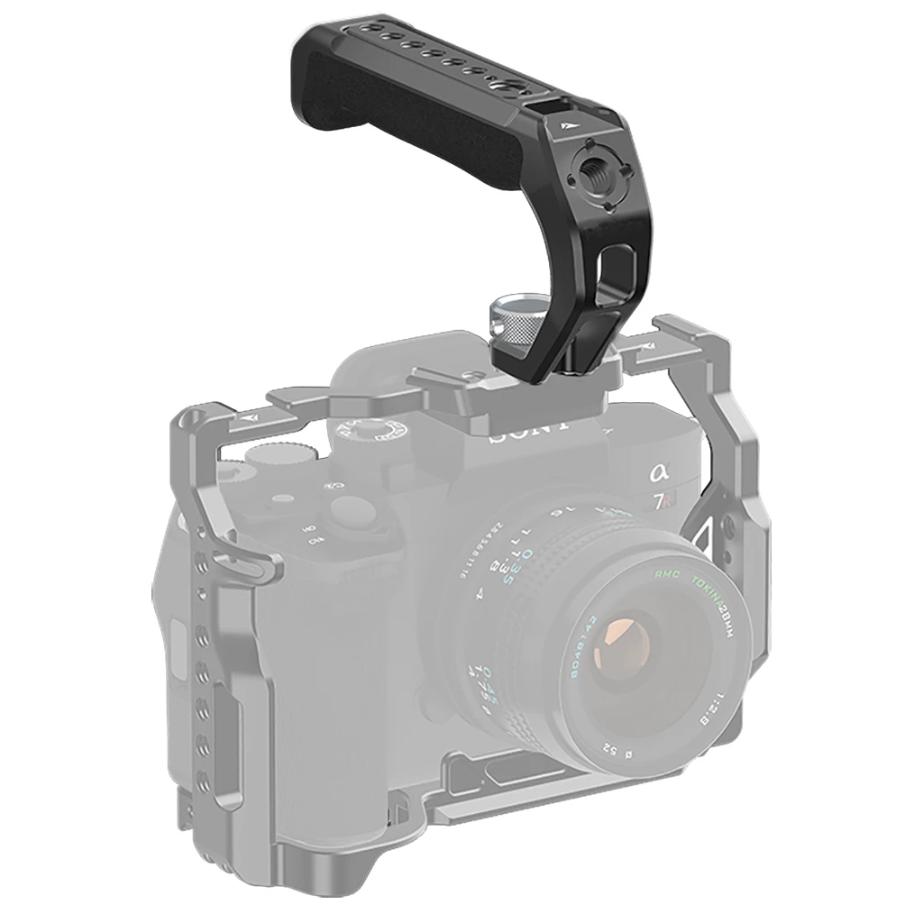 Kamera-Handgriff mit Arri-Befestigungsschraube, Monitor-Mikrofon-Rig, Cold Shoe für Nikon Canon Sony DSLR-Kamera-Gehäusegriff – Detail 33