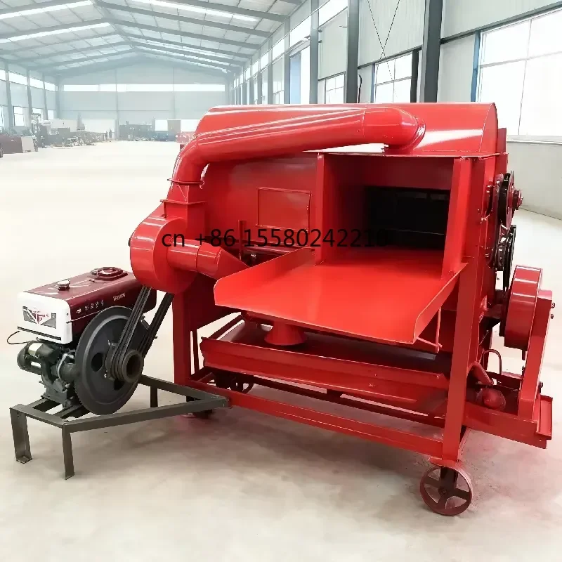2026 hot Automatic Grain Thresher Machine Model 125 for Rice Wheat Millet Sorghum Soybean Farm Use High Efficiency Feeding