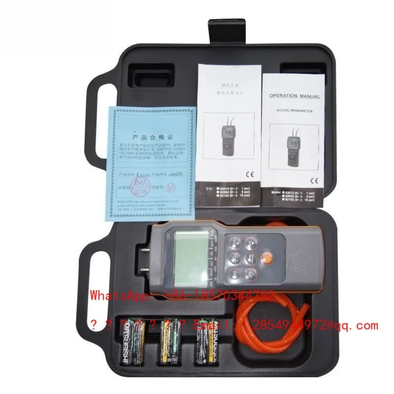 2026   AZ82152 Differential Pressure Gauge, High-precision Differential Pressure Gauge, 103kPa Digital Pressure Gauge