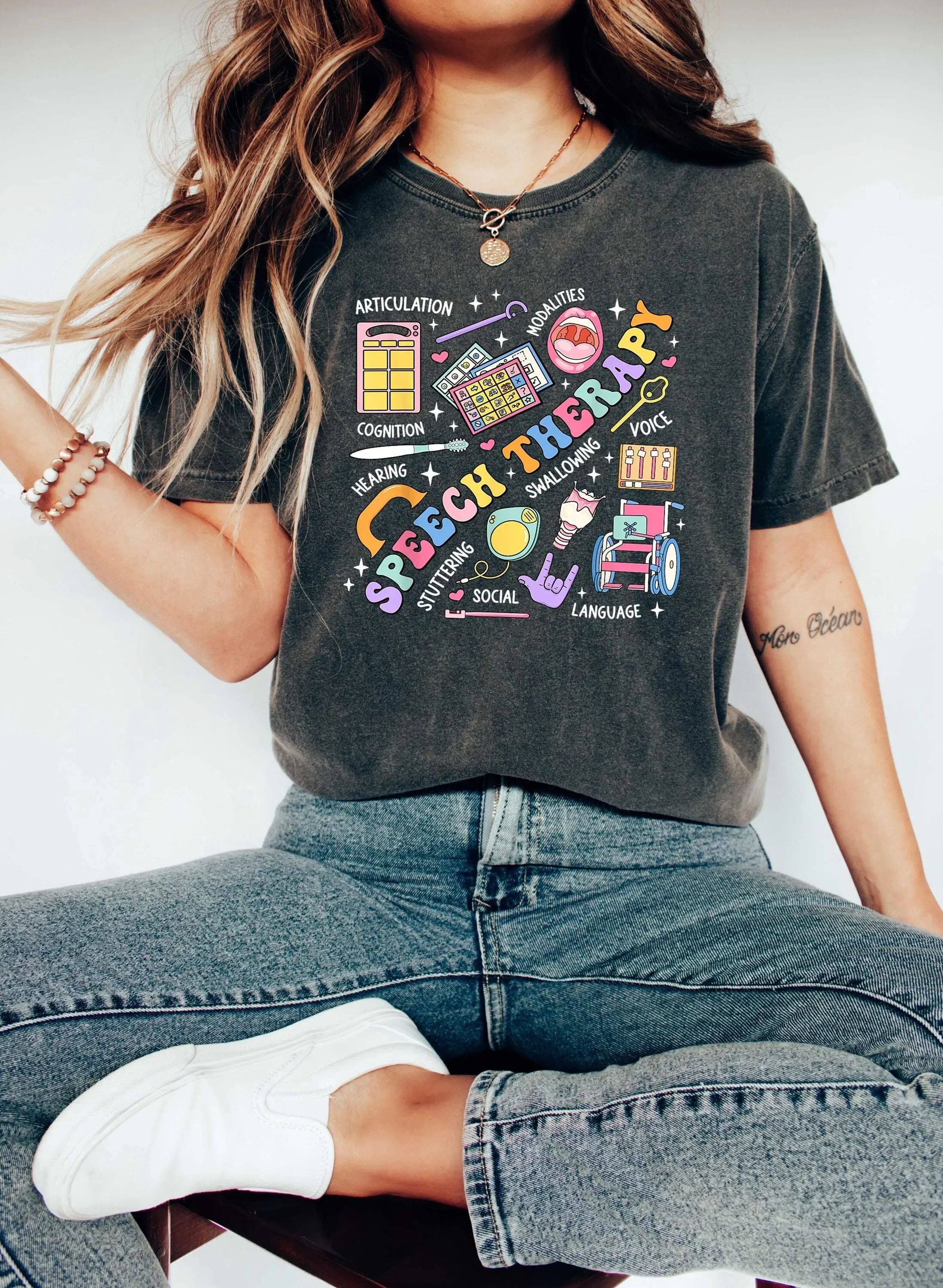 Retro Speech Therapy T Shirt TherapisT For Communication