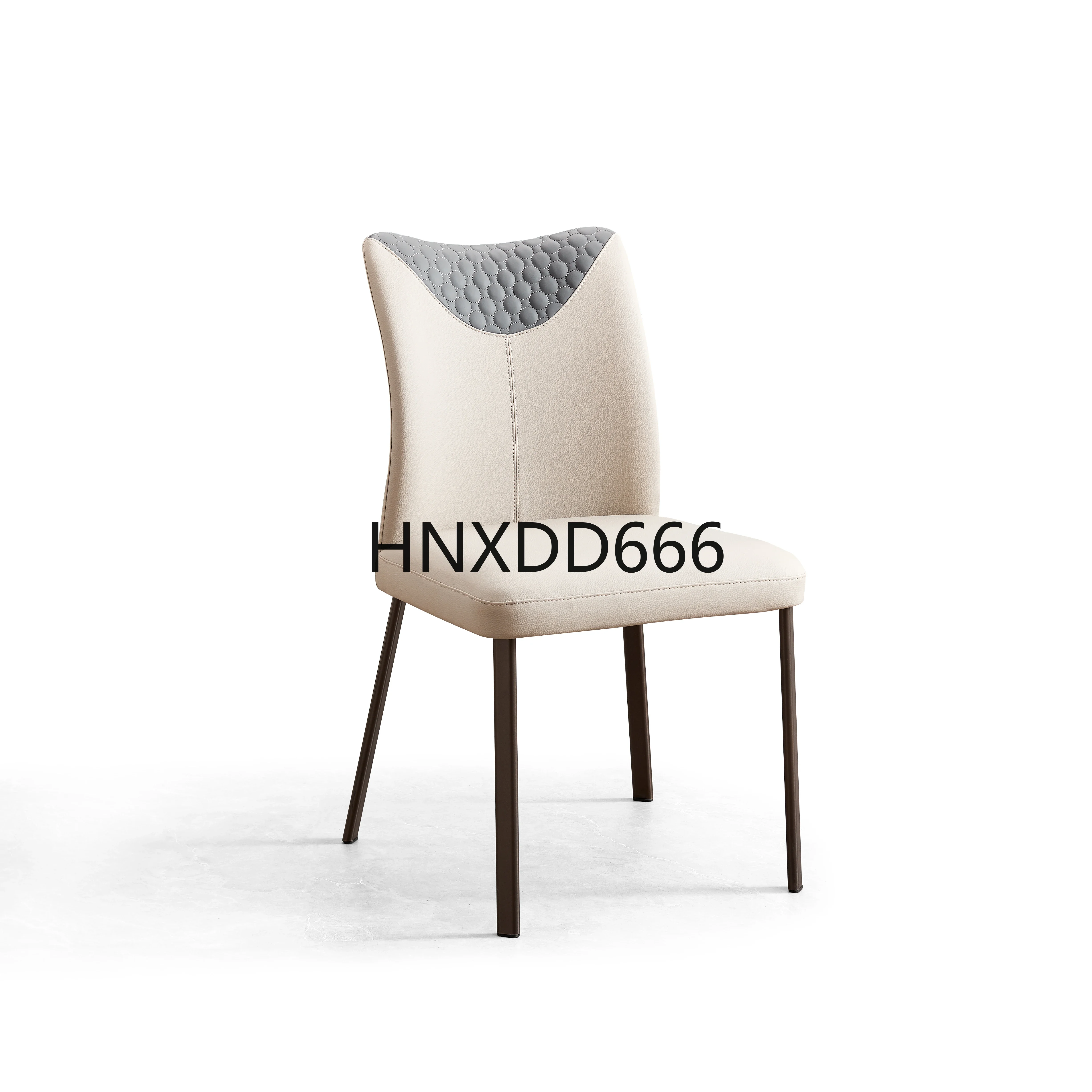 Light Luxury Dining Chair Saddle Microfiber Leather Backrest Chair Modern Design Home Dining Room Table Chair