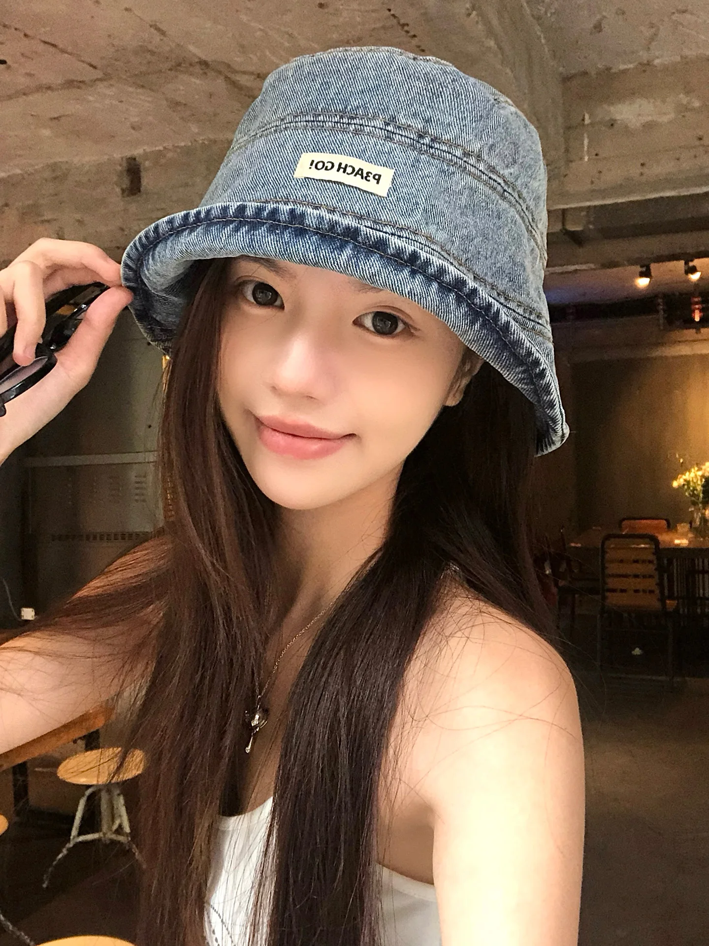 Retro Washed Denim Fisherman Hat Women's New 2026 Sunshade Bucket Cap Large Head Circumference Face Slimming Bucket Hat