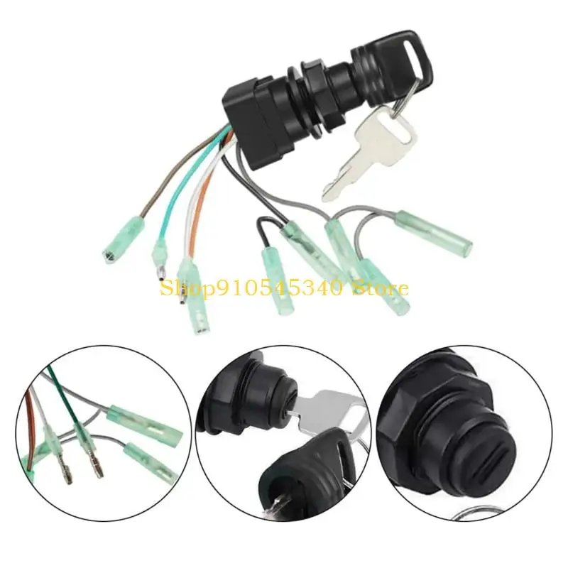 U2JA Wire Lead Outboard Ignition Starter Replacement, Marine Control Box Assembly with Threaded Body for 8HP-225HP Repair