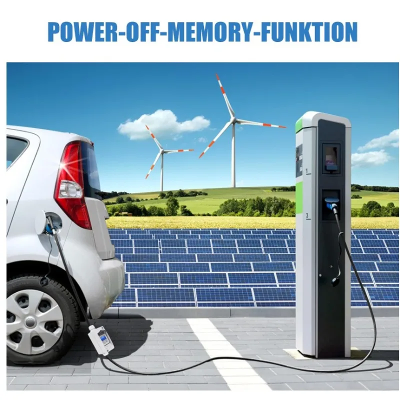 Portable Power Meter Unit, EU Style Digital Ammeter for RV, Yacht, Automobile Charging Monitoring