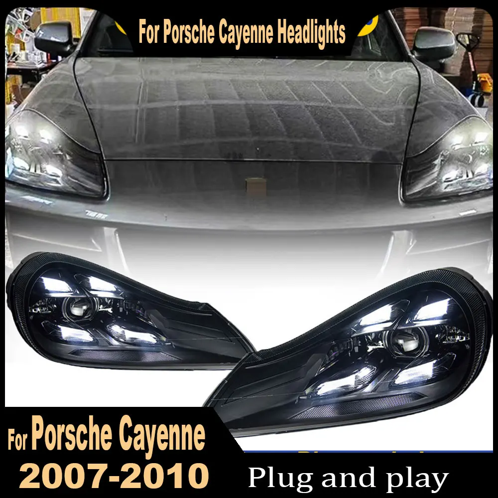 Car Lights For 2007 2008 2009 2010 Porsche Cayenne Headlight 957 Headlights LED PDLS Matrix Front Lamp DRL Accessories Plug Play