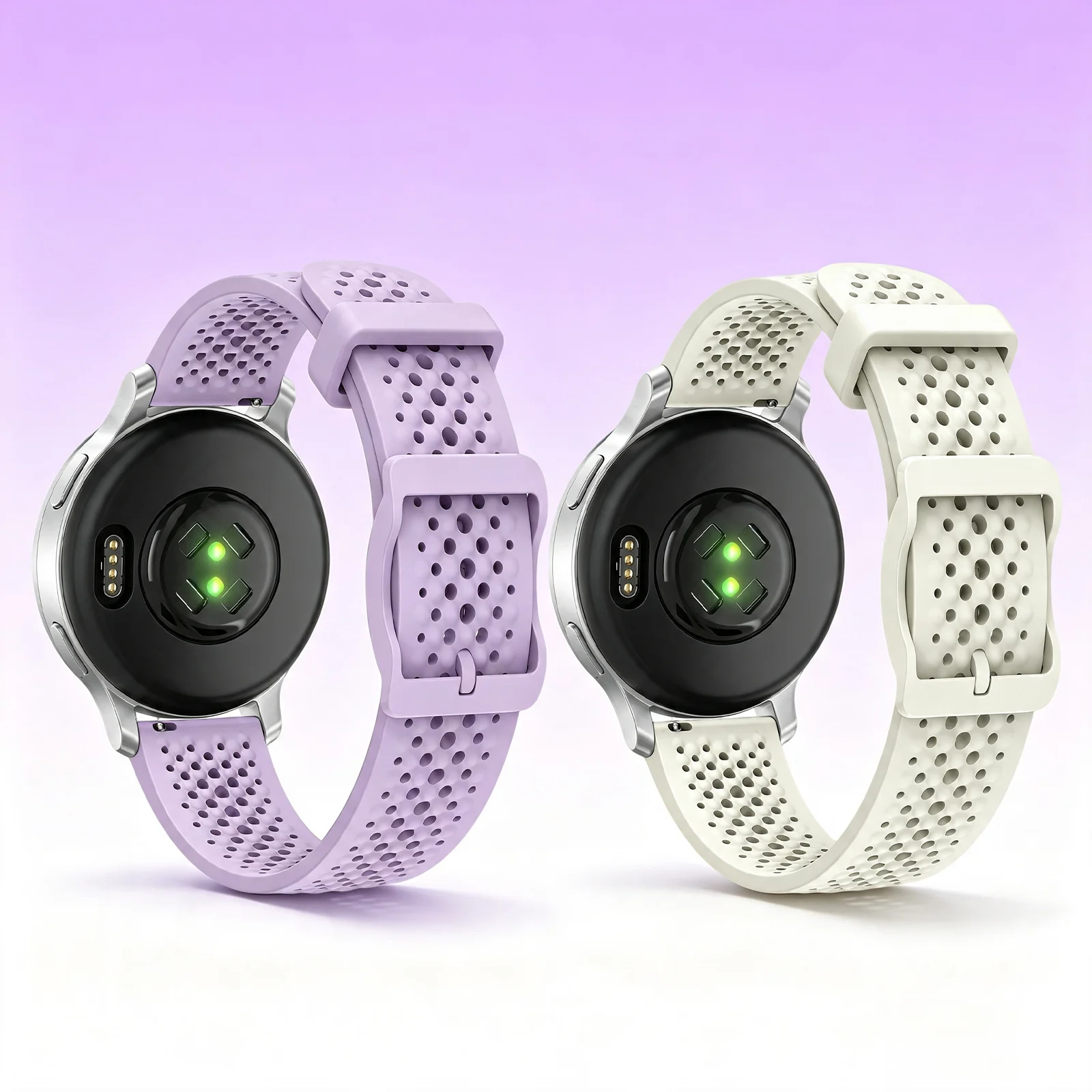Silicone Strap For Garmin Lily 2 Active14mm Sun-shaped Watch Buckle Design Watch Band For Garmin Lily 2 Active Breathable Strap