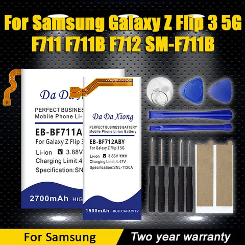 Batterie EB-BF711ABY EB-BF712ABY 2700 mAh/1500 mAh Für Samsung Galaxy Z Flip3 flip 3 5G F7110 SM-F711B Handy Batterien