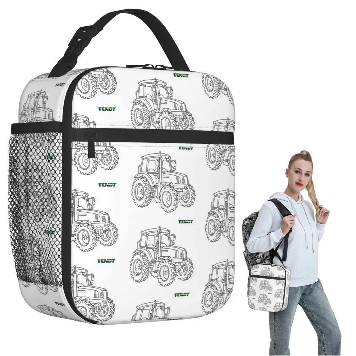 

Изолированная сумка для обеда Fendt Tractor для женщин и детей, портативные коробки для еды, термосумка для ланча