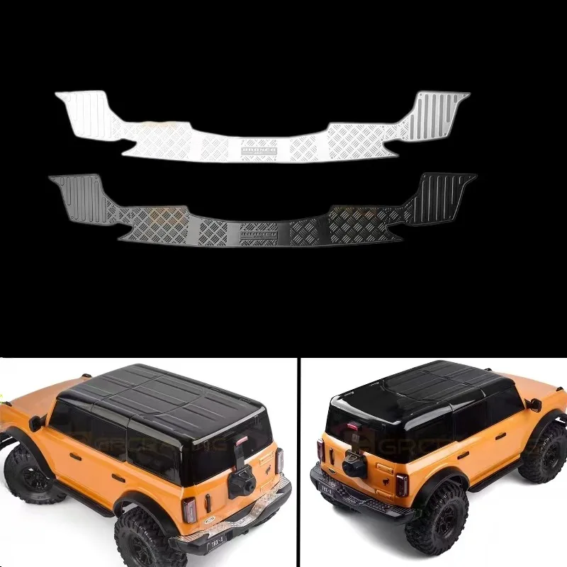 

Rear Bumper Stainless Steel Decorative Sheet Decorative Protection Skid Plate for 1/10 RC Crawler Car TRX-4 New BRONCO Car Parts