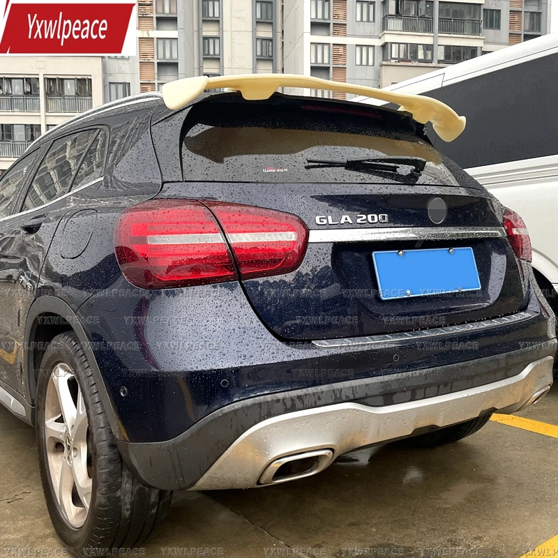 

For Mercedes Benz GLA Class X156 GLA200 260 GLA45 AMG Line 2014-2019 ABS Plastic Rear Roof Spoiler Car Accessories