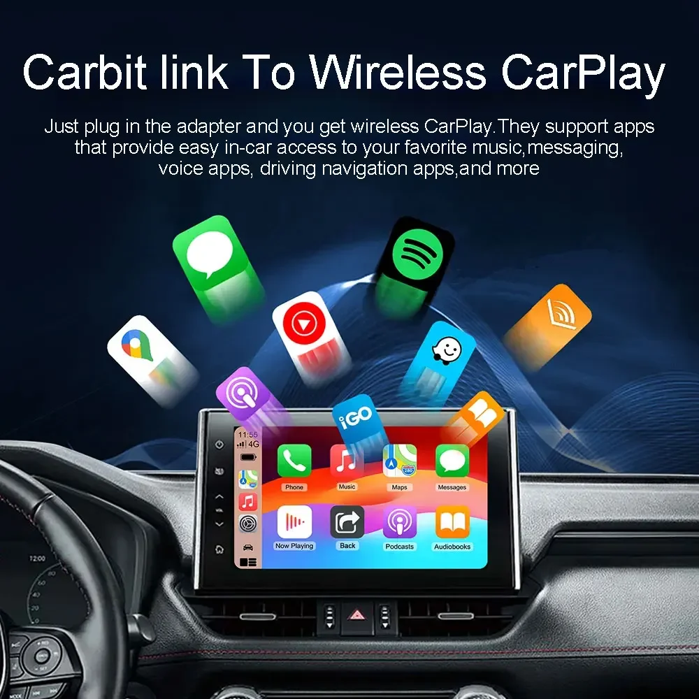 Carbitlink إلى Carplay Easy Connection Adaptador التوصيل والتشغيل Carbit Link محول دونغل لكل الهاتف الذكي Geely Gx3 Wizcar T01