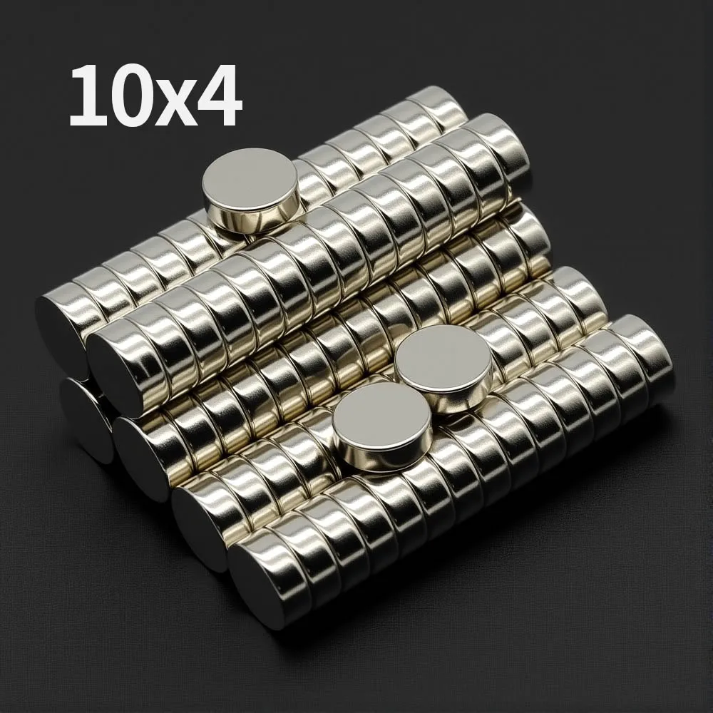 10x4mm Powerful Neodymium Magnet  N35 NdfeB Permanent Magnetic imanes Round Super Strong Fridge Magnets DIY