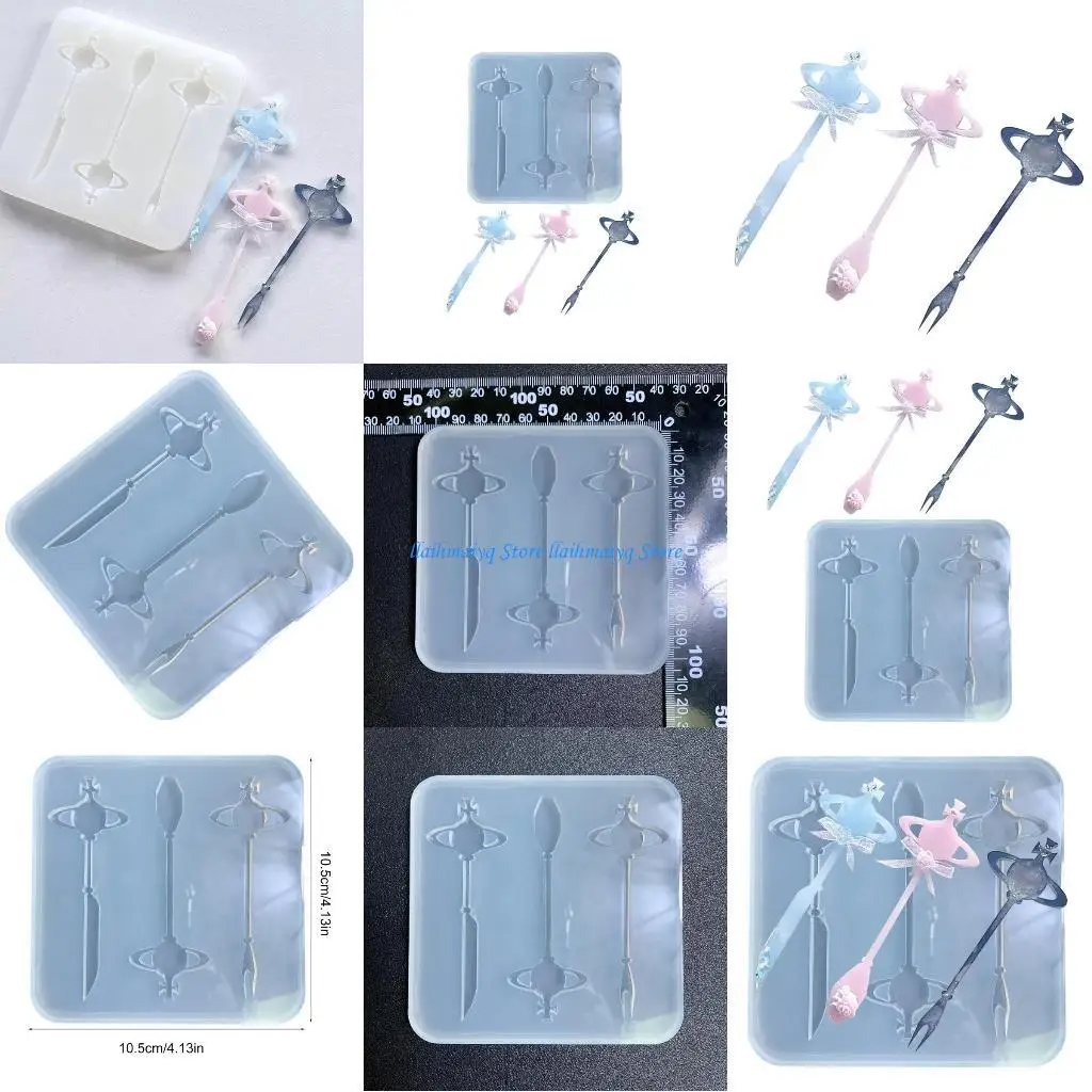 

573B Silicone Mould Liquid Sand Tableware Mold for DIY Lovers Jewelry Projects Mold