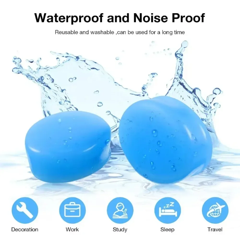 Waterproof Silicone Wax Earplugs Sleeping Aids Ear Plug Swimming Moldable Earplugs Noise Reduction Noise Cancelling Ear Plugs