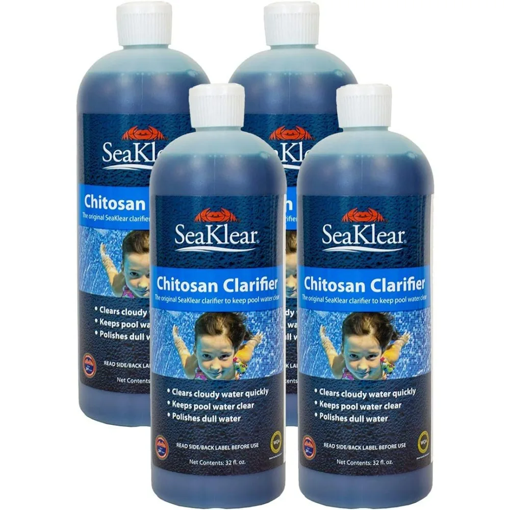 

SeaKlear Chitosan Clarifier for Pools | 1 qt Bottle | 4 Pack