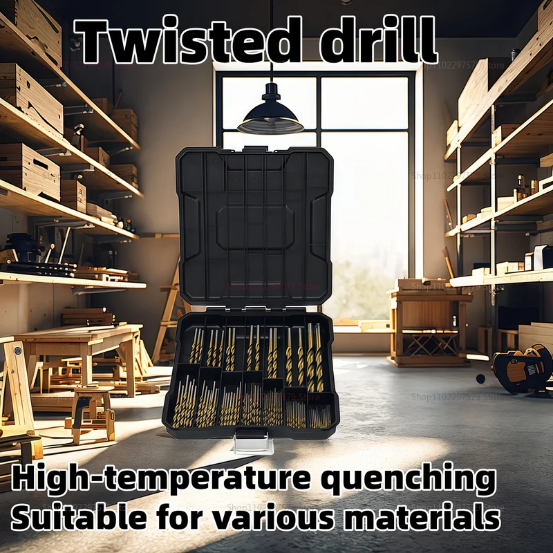 99 قطعة مجموعة لقمة مثقاب التيتانيوم 1.5 مللي متر-10 مللي متر للصلب الخشب البلاستيك معدن النحاس سبائك الألومنيوم مع حقيبة للتخزين لتقوم بها بنفسك المرآب المنزلي