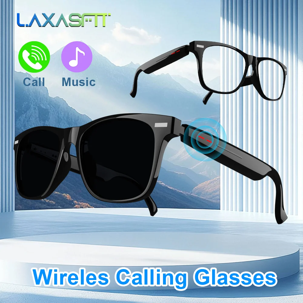 

LAXASFIT 2025 New Camera Smart Music Sunglasses Headphones Wireless Bluetooth Talking Headset HIFI Audio Bluetooth Glasses