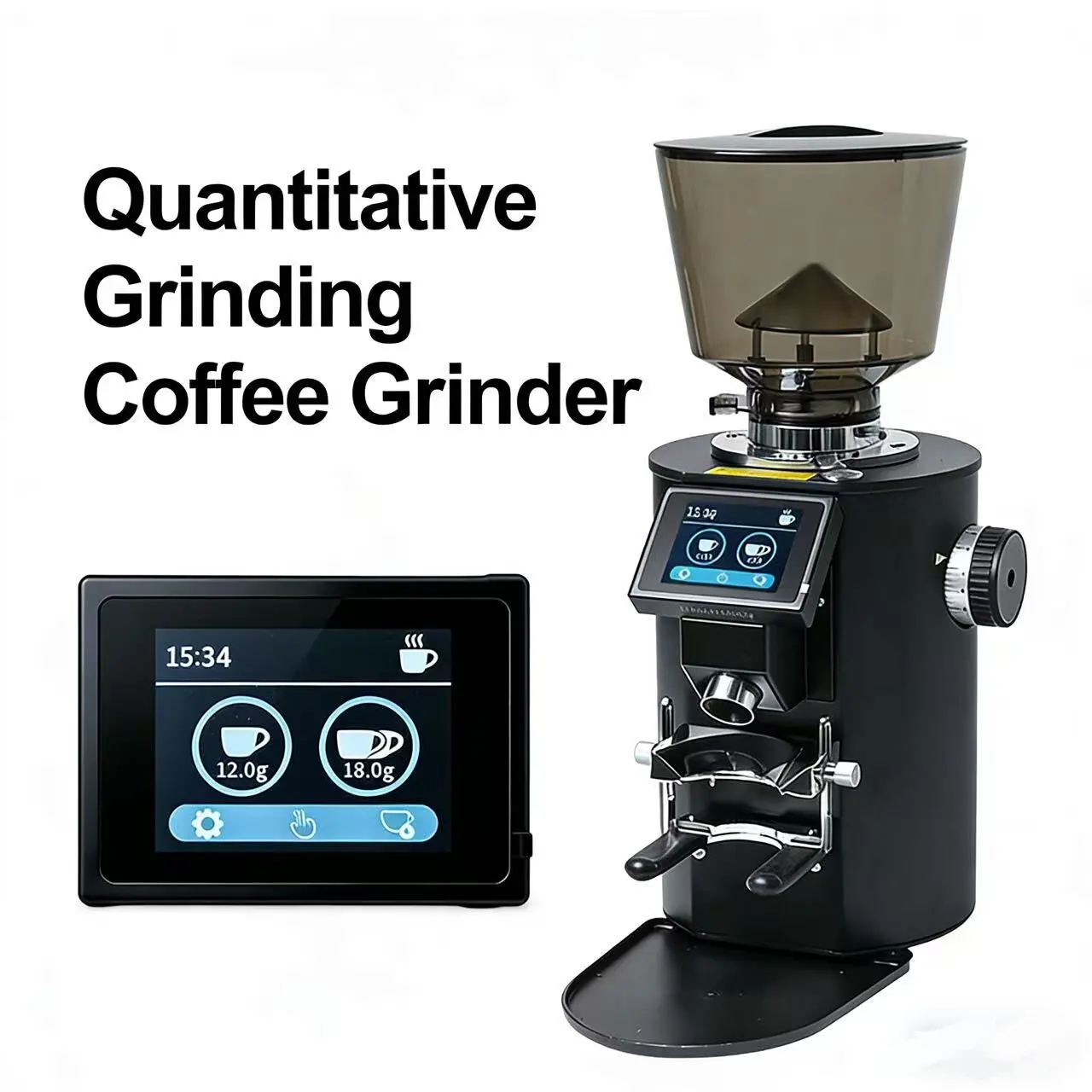 64mm Titanium Flat Burr Professional Commercial Coffee Grinder Grind By Weight Df64 Grinder Coffee Bean Grinder Coffee Scale
