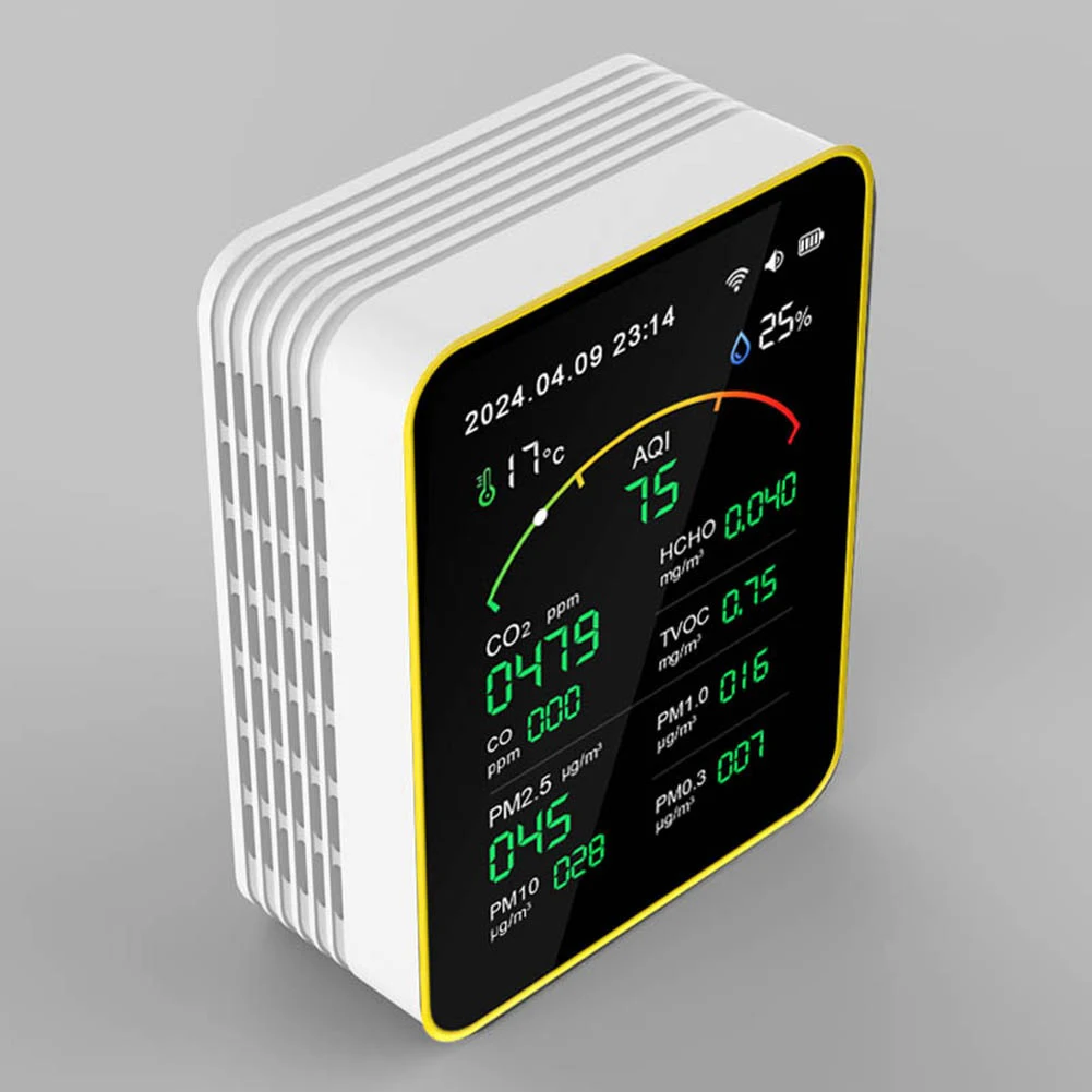 Urządzenie do monitorowania środowiska 15 w 1, detektor jakości powietrza, kompaktowa konstrukcja, graffiti, inteligentna aplikacja WIFI, funkcje wielofunkcyjne