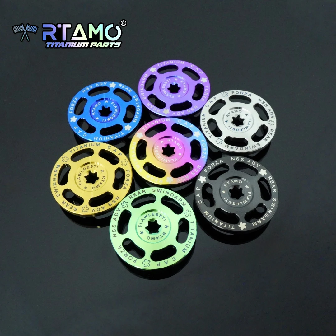 RTAMO Titanium Nut Swingarm Cover fit for Honda Forza350/ADV350 High-strength TC4 Rocker Cover Bolt