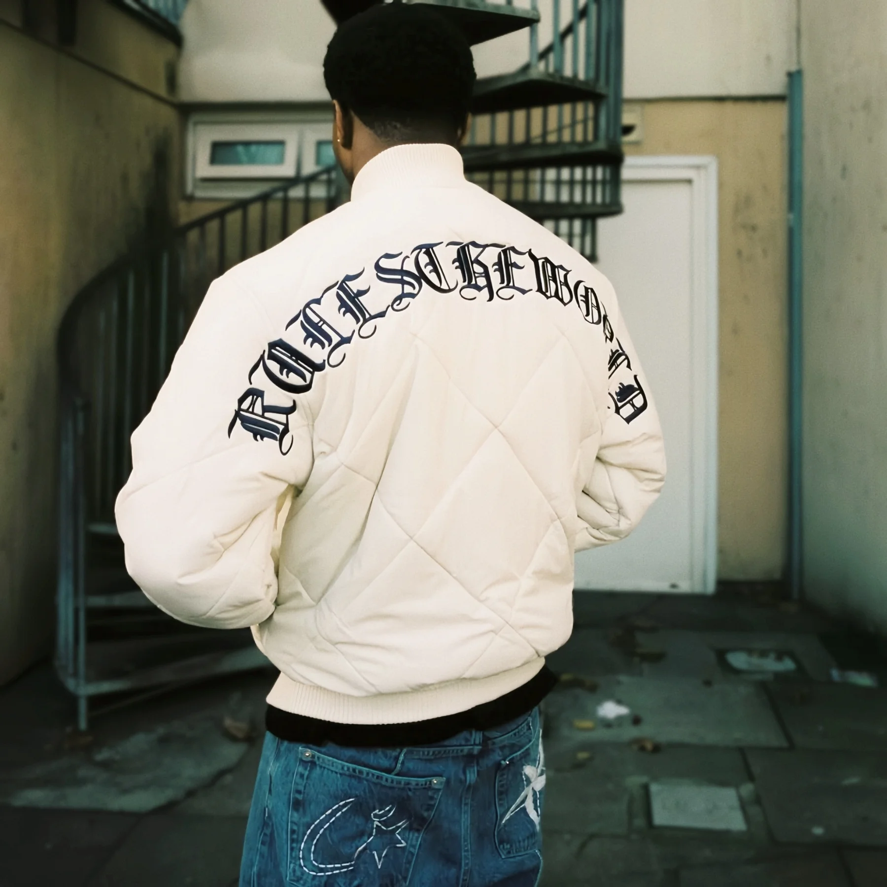 

Куртка Devil Island American Sle Diamond id Flight Jaet с вышивкой, в стиле High Street, из широкого хлопкового материала, теплая, удлиненная, Z...