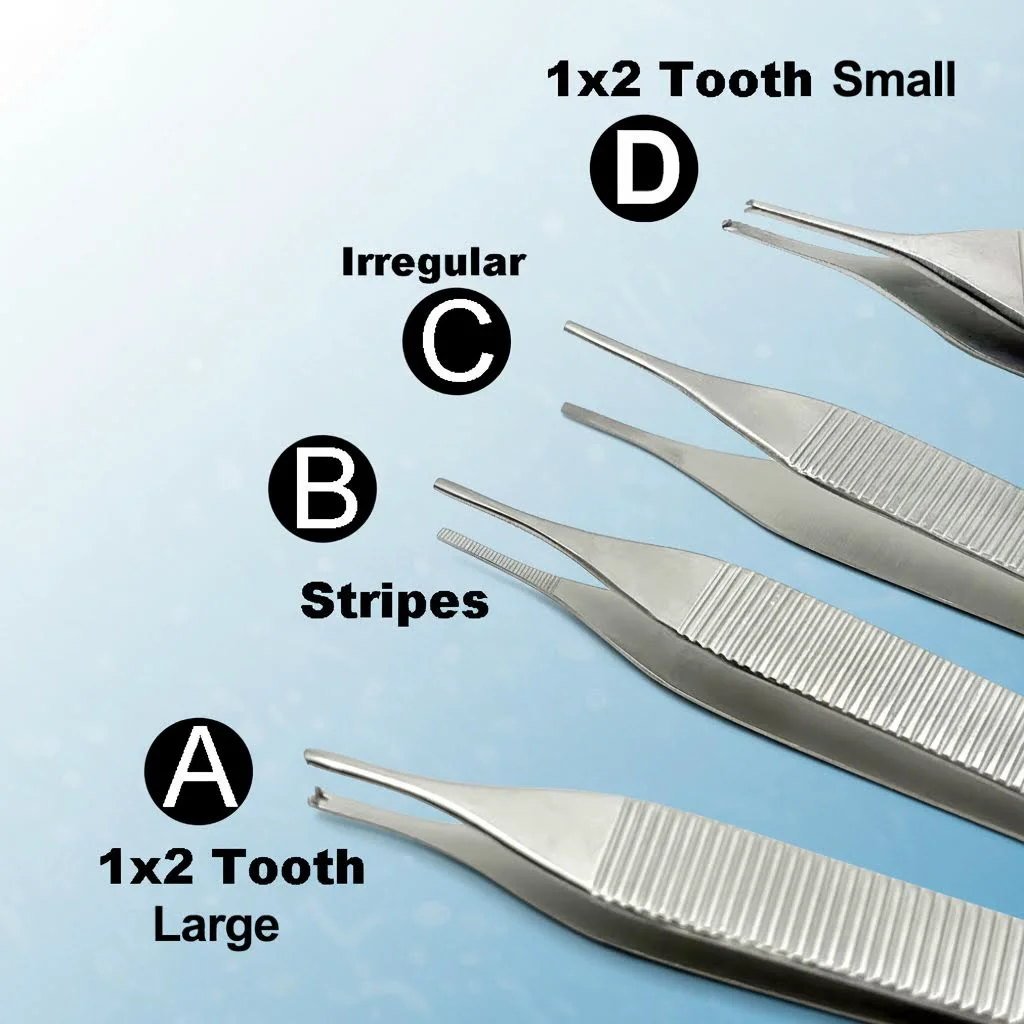 Stainless Steel Tweezer Dental Dressing Forceps 1*2 Tissue Tweezer Extraction Hemostat Dentist Tool