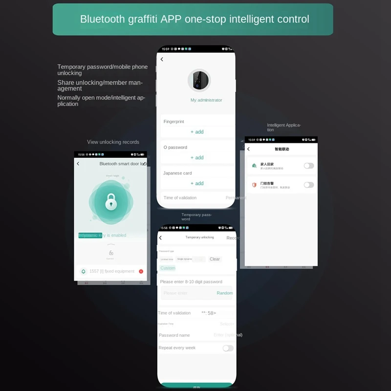 ฮอต ttkk ล็อคขอบด้วยประตูล็อคอัจฉริยะไวไฟกันน้ำสำหรับประตูกระจก
