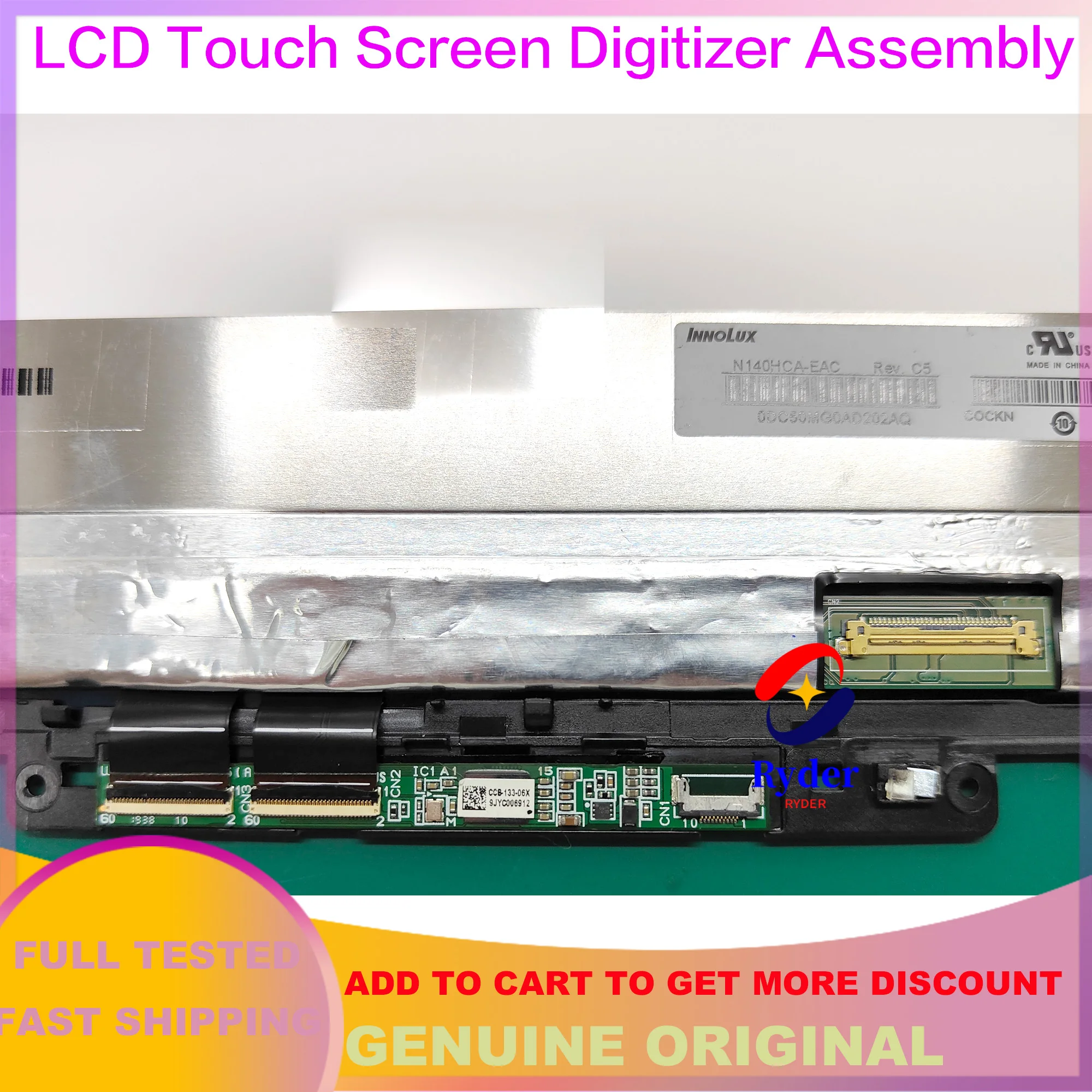 Imagem -03 - Fhd 1080p Lcd Touch Screen Dispaly Assembly 5d10s39564 5d10s39563 para Lenovo Ideapad C34014iwl 14api C340-14iml Flex-14iwl 14