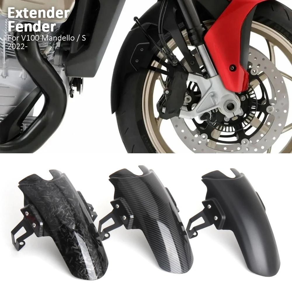 For Moto Guzzi V100 Mandello V100 Front Wheel Cover Mudguard MANDELLO S 2022 2023 Motorcycle Accessories Extended Fender