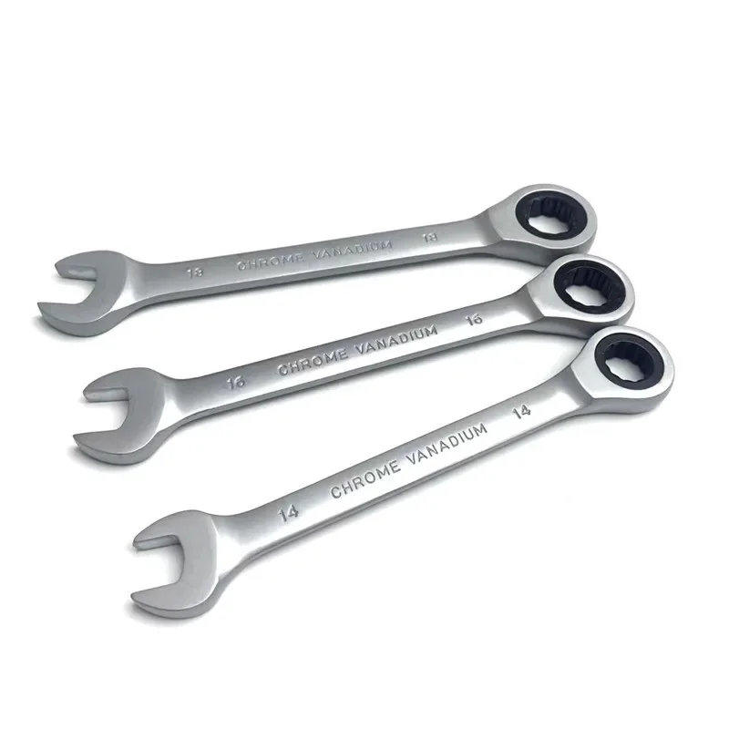 yesRatcheting Combination Wrench Set, 8-22mm Metric Flex Head Ratcheting Wrench, Chrome Vanadium Steel Spanner with Bag