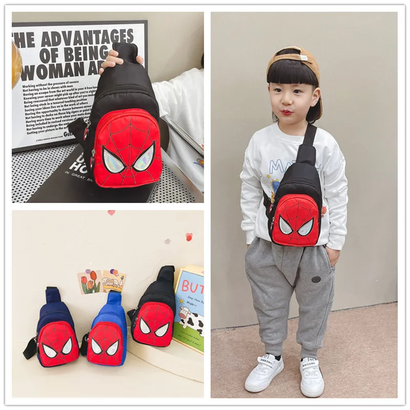 Figura anime Spiderman Borsa Borse a tracolla per bambini Ad alta capacità Cosplay Spider Man Borsa a tracolla Borsa a tracolla Zaino per bambini Regali