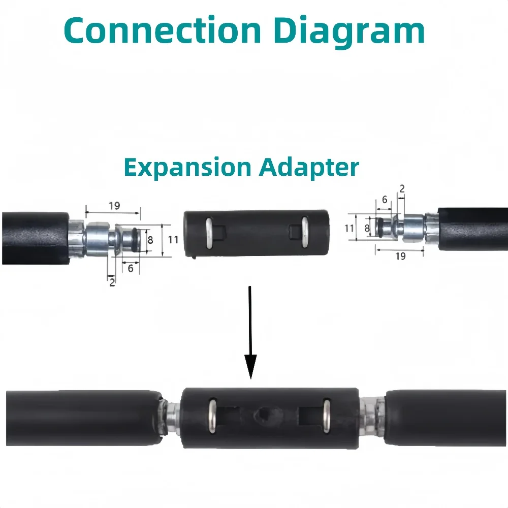 Imagem -04 - High Pressure Washer Mangueira Cord Pipe Água Limpeza Extensão Mangueira Car Wash Water Pipe para Bosch ar Blue Clean Black Decker